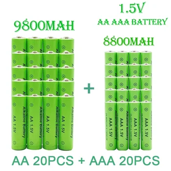 Бесплатная Доставка AAA Battery100%original1.5V Перезаряжаемая батарея AA9800MAH AAA8800MAH AA Щелочная батарея ForledlighttoyMP3longlife