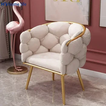 Скандинавский стул для домашней косметики, Розовый бархат, мебель современного дизайна, кресло для отдыха в гостиной, роскошное кресло-комод в спальне