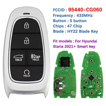 CN020248 Оригинальная Печатная Плата с 5 Кнопками Smart Key Для Hyundai Staria 2022 Remote Fob 47 Чип 433 МГц FCCID 95440-CG030