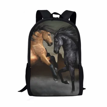 Kawaii Рюкзак с 3D принтом лошади, школьные сумки для мальчиков и девочек, рюкзак для детей, Студенческая сумка для книг, дорожная сумка, модная сумка