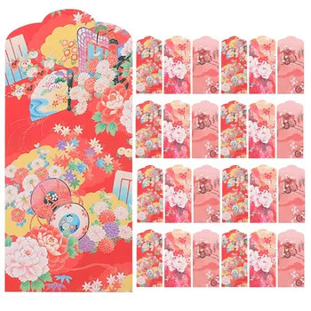 60 Шт Красная сумка-конверт Свадебные Конверты Почтовый мешок Подарки для вечеринок Пакет бумажных денег Hong Bao