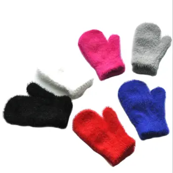 Детские перчатки Buns, качественные, твердые, имитирующие норковую перчатку, плюшевые утолщенные варежки, зимние перчатки для детского сада 1-6 лет