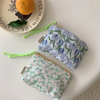Цветочная ручная красочная веревочная сумка, простая японская портативная сумка для хранения туалетных принадлежностей и косметики, маленькая сумка для хранения