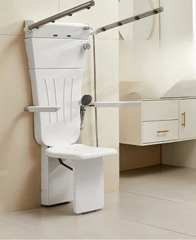 Душевая кабина для пожилых людей с термостатическим откидным сиденьем Многофункциональная настенная машина для ванны Складная