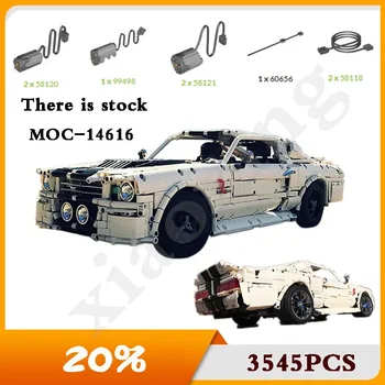 MOC-14616 Спортивный автомобиль Super GT, гоночный автомобиль, сборка, сращивание строительного блока, модель MOC, креативная игрушка в подарок на день рождения для детей