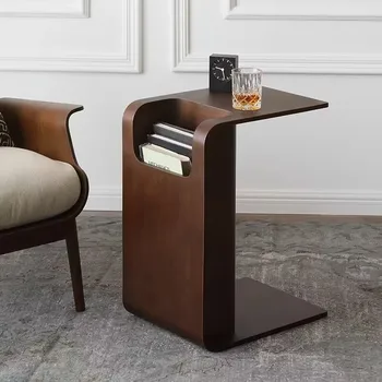 Приставной столик для дивана из массива дерева, журнальный столик датского дизайнера, современный столик в стиле Ins C-типа для дома