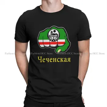 Флаг Чечни. Хипстерские футболки Чечня Чеченские мужчины HarajukuStreetwear Футболка с круглым вырезом
