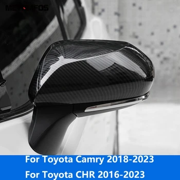 Для Toyota Camry 2018-2023 CHR 2016-2023 Карбоновое Волокно Боковая Дверь Заднего Вида Зеркальная Крышка Накладка Протектор Аксессуары Для Укладки Автомобилей
