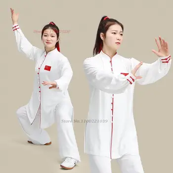 2024 китайская традиционная форма для тайцзи ушу, костюм для кунг-фу винчунь, тренировочная одежда для утренних упражнений, набор для занятий боевыми искусствами