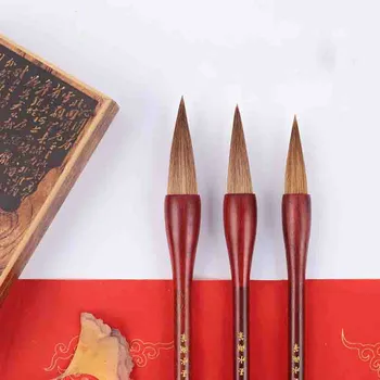 Наборы кистей для китайской традиционной каллиграфии, обычные письменные куплеты, несколько шерстяных кисточек для письма в форме воронки