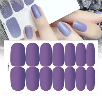 Изысканные слайдеры для ногтей, бумажные однотонные самоклеящиеся обертки для ногтей, не выцветающие красочные наклейки для ногтей для девочек