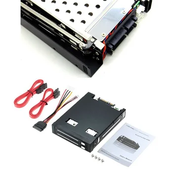 2,5-дюймовый SSD-накопитель для жесткого диска, лоток для жесткого диска, 2 отсека, Дисковод для гибких дисков SATA, корпус для извлечения жесткого диска