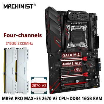 MACHINIST X99 Материнская плата LGA 2011-3 Комплект Xeon CPU E5 2670 V3 процессор DDR4 Оперативная память 2 *8 ГБ USB3.0 NVME M.2 ATX MR9A PROMAX