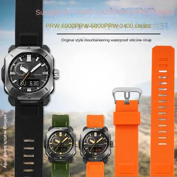 Для Casio Альпинистские часы PROTREK серии PRW-6900/6800 PRW-3400 Силиконовый ремешок для часов аксессуары 23 мм