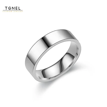 Классическое кольцо из нержавеющей стали для мужчин и женщин с полировкой 4 мм, внутреннее изогнутое Высококачественное простое украшение для пальцев мальчика # 7 -#13