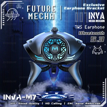 Беспроводные наушники-вкладыши Mecha Invasion TWS INVA-M7 Mecha Style Bluetooth 5.3 Игровые наушники ENC Гарнитуры с шумоподавлением