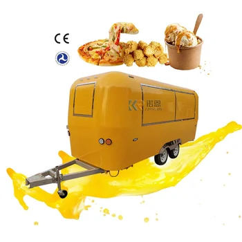 Продается передвижной продовольственный трейлер с полностью оборудованной кухней Тележка для хот-догов, передвижной фургон уличного фаст-фуда