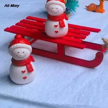Кукольный домик, санки-раскраски своими руками, Миниатюрные Красные сани, Рождественская сцена, декор, Игровой домик, игрушки для детей, подарок