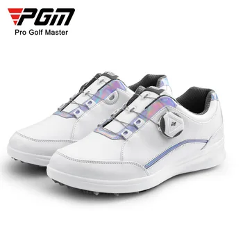 Обувь для гольфа PGM, новая женская водонепроницаемая обувь, разноцветные нескользящие кроссовки из сверхтонкого волокна, вращающиеся кроссовки