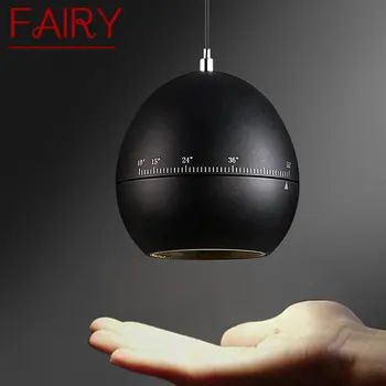 Сказочный Современный Черный подвесной светильник с регулируемым Фокусным расстоянием, Креативный дизайн, Прикроватный подвесной светильник для домашней спальни