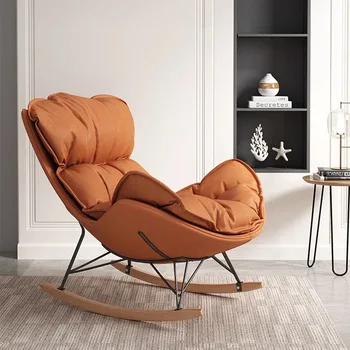 Мягкое коричневое кресло с откидной спинкой для гостиной Modern Real Relax Большое кресло с откидной спинкой, Роскошная Удобная мебель с откидывающимися спинками Sillones