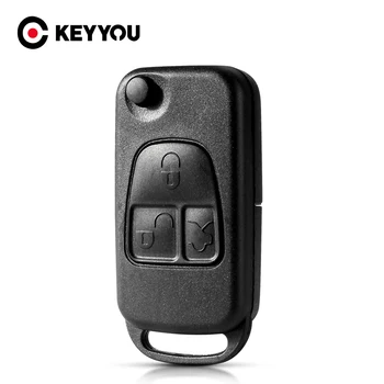KEYYOU 1/2/3/4 Кнопки Автомобильный Ключ Filp Складной Чехол Для Дистанционного Ключа HU64 Blade Для Mercedes Benz SLK E113 A C E S W168 W202 W203