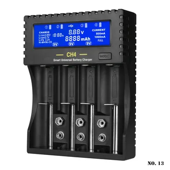 Литий-ионное Зарядное устройство Ni-MH AA AAA 18650 9V Smart Battery Charger Совместимое с CH4 и IMR /INR /ICR /Ni-MH /NiCd /LiFePO4 Аккумулятор