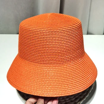 женская шляпа Плоская панама складная шляпа для бассейна винтажная соломенная шляпа-ведро женская летняя пляжная солнцезащитная шляпа с маленькими полями защита от солнца