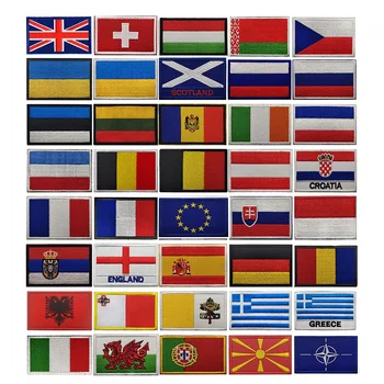Британский Французский немецкий Европейский флаг, Тактические значки, нашивка с вышивкой главы, нашивка с флагом Западной Европы, Нашивка с флагом Восточной Европы