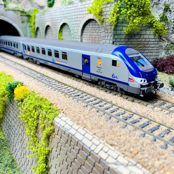 Модель поезда LSM Модель LS HO в масштабе 1/87 Междугородний поезд DC 41234 Трехсекционный набор Игрушек для железнодорожного вагона с синим лицом