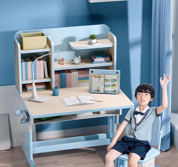 Детский письменный стол, домашний рабочий стол ученика начальной школы, регулируемый письменный стол и комбинированный набор стульев
